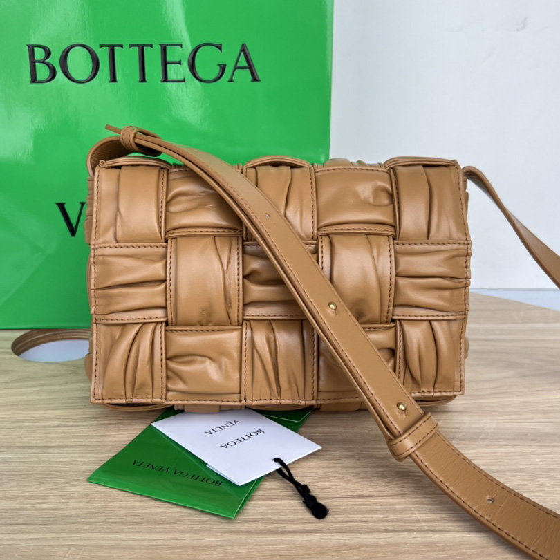 Bottega Veneta Cassette Foulard Intreccio Leather Cross-Body Bag - EUR FASHION