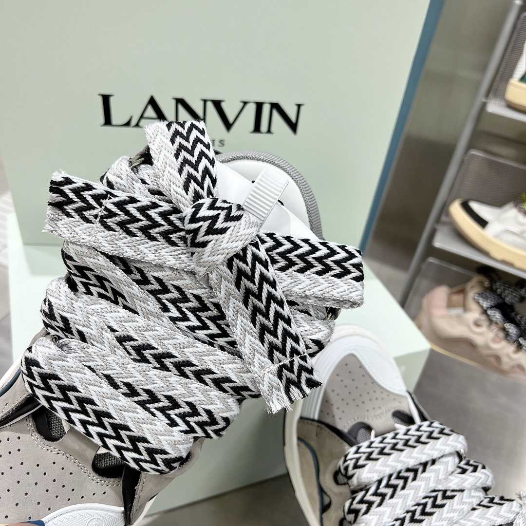 Lanvin Leather Curb Sneakers - EUR FASHION