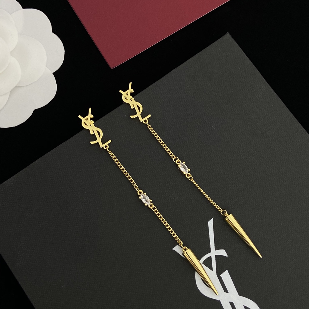 Saint Laurent YSL Logo Earrings - EUR FASHION