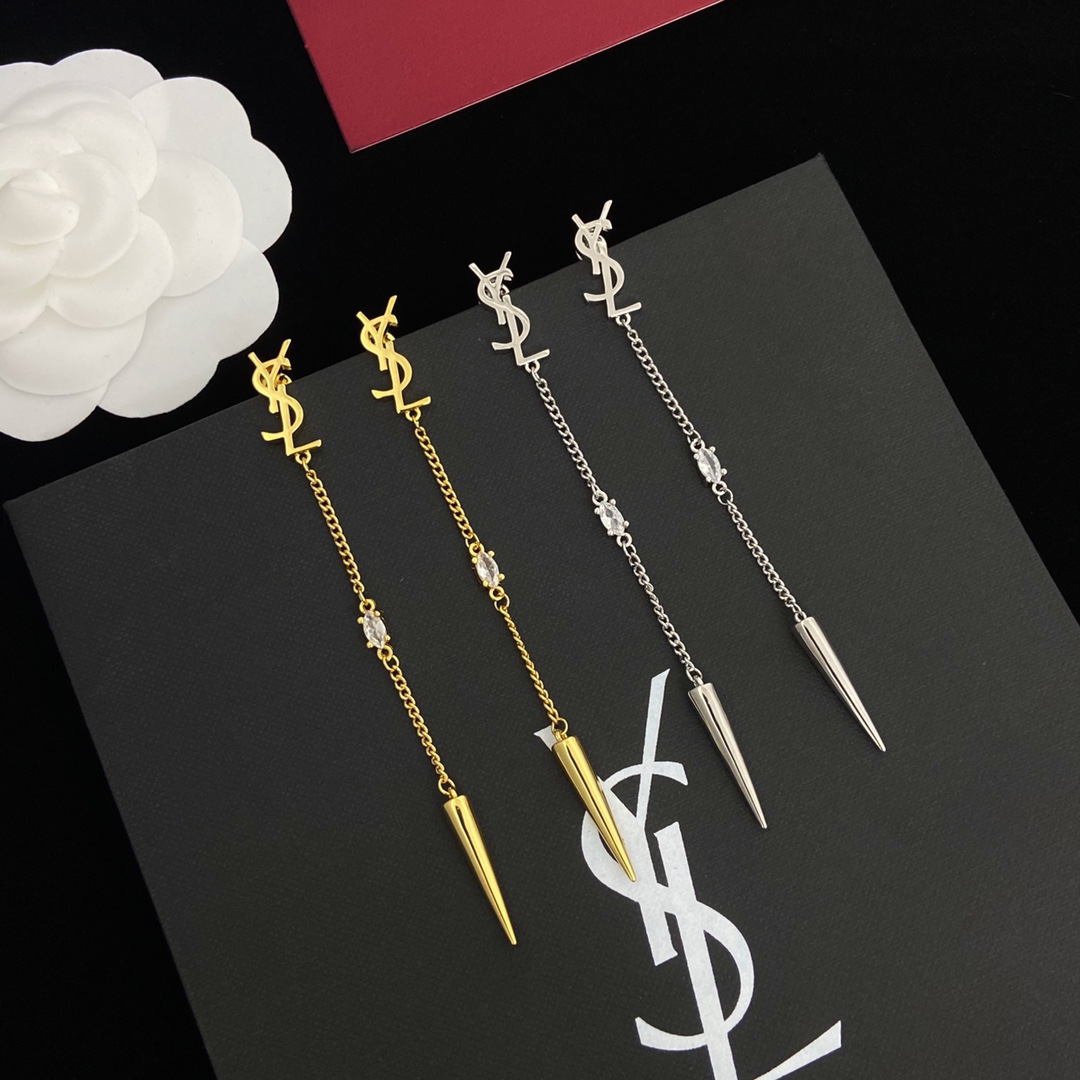 Saint Laurent YSL Logo Earrings - EUR FASHION