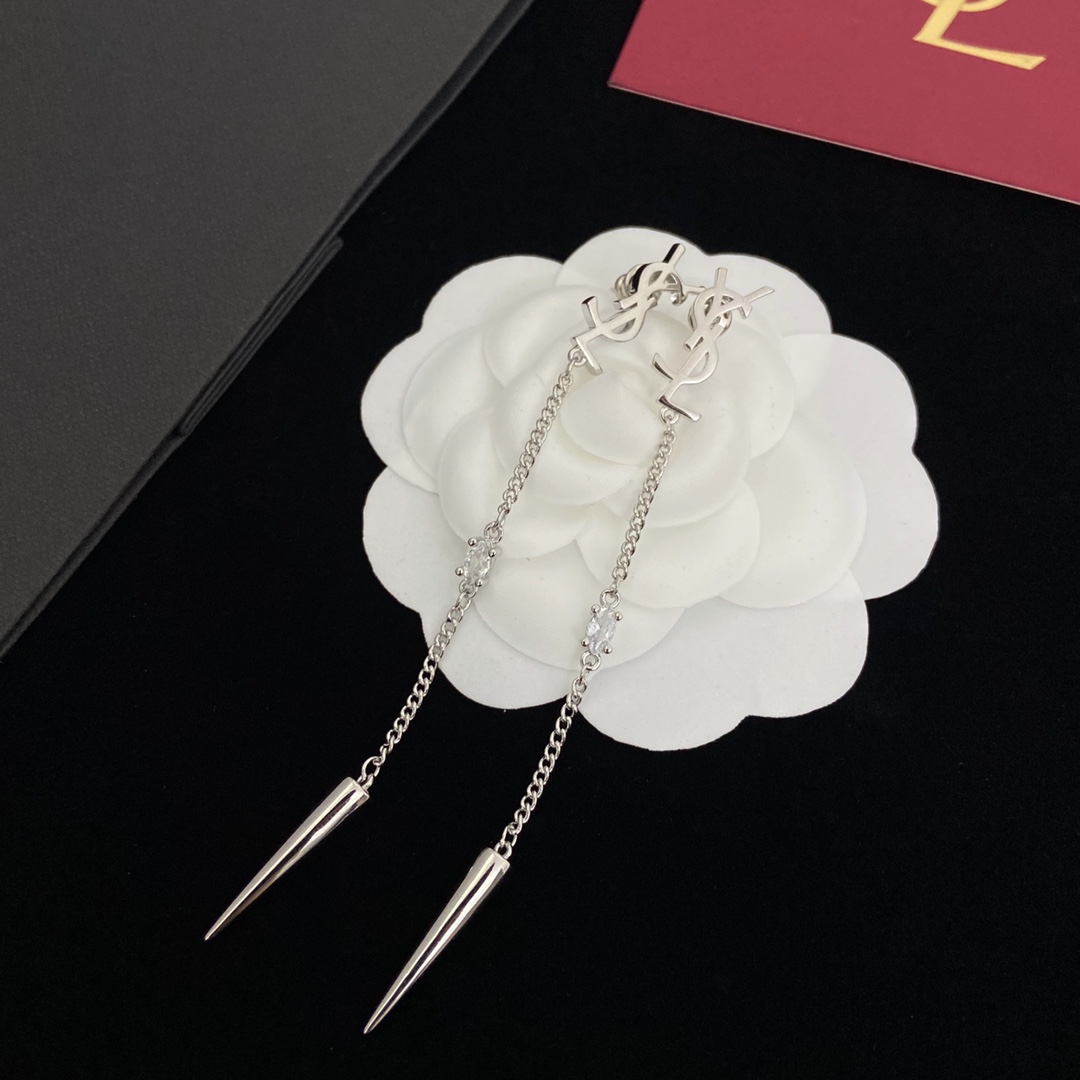 Saint Laurent YSL Logo Earrings - EUR FASHION