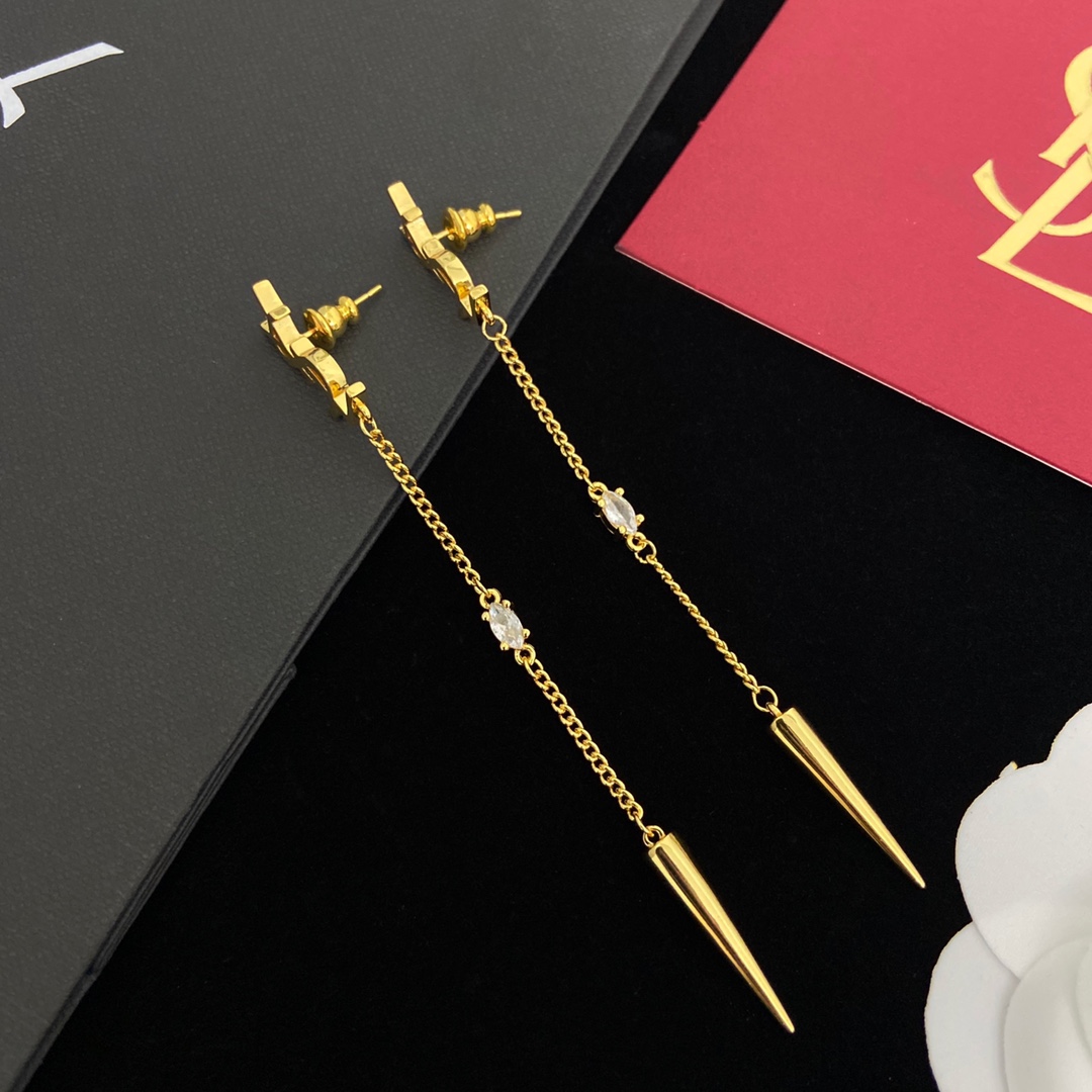 Saint Laurent YSL Logo Earrings - EUR FASHION