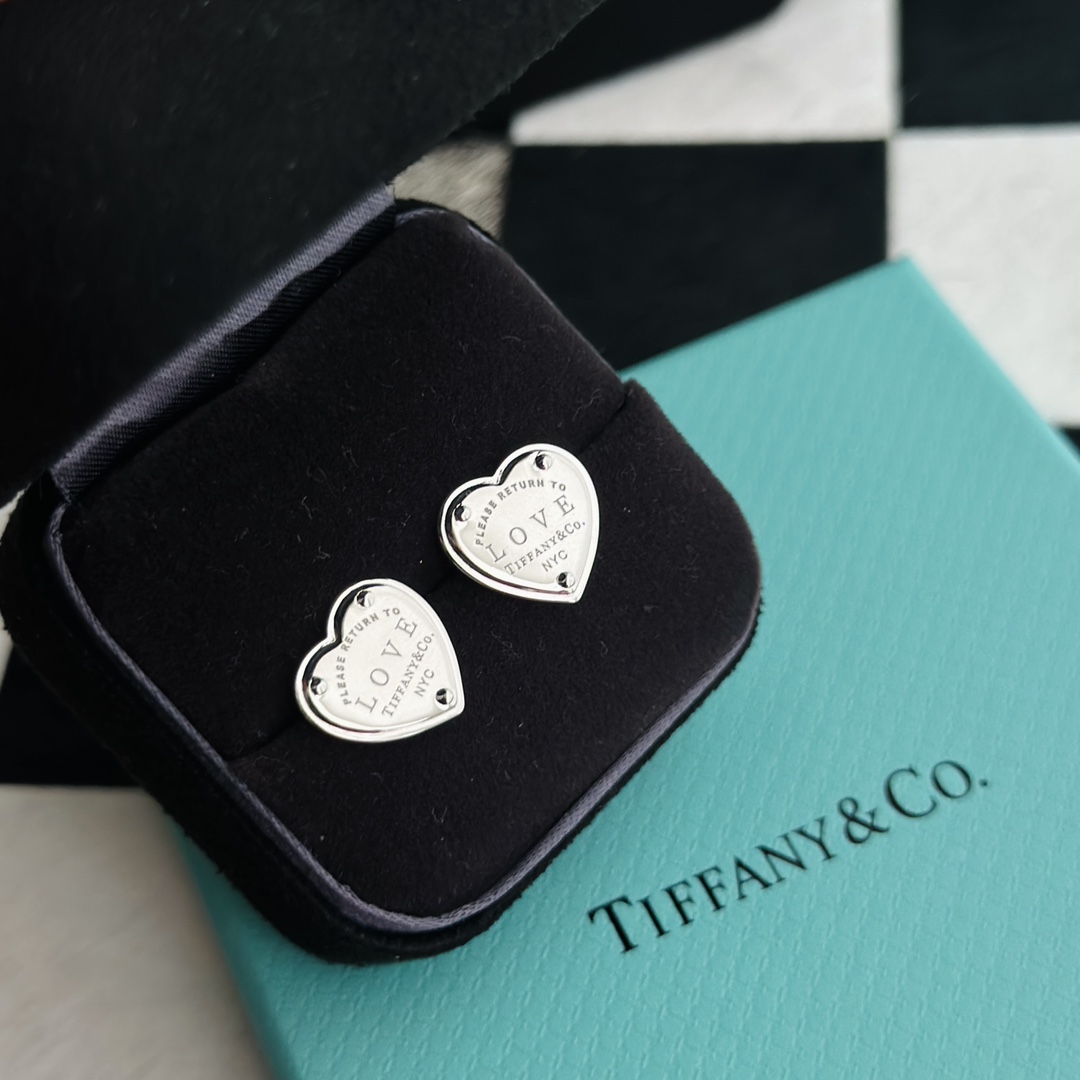 Tiffany&CO Heart Tag Earrings - EUR FASHION