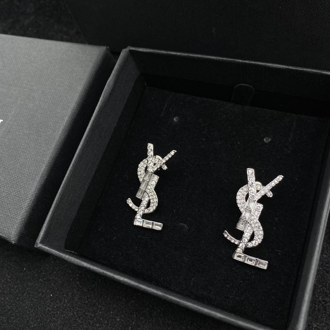 Saint Laurent YSL Logo Earrings - EUR FASHION