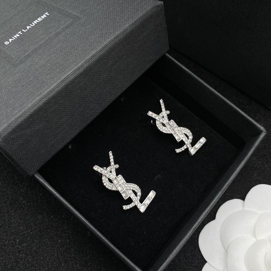 Saint Laurent YSL Logo Earrings - EUR FASHION