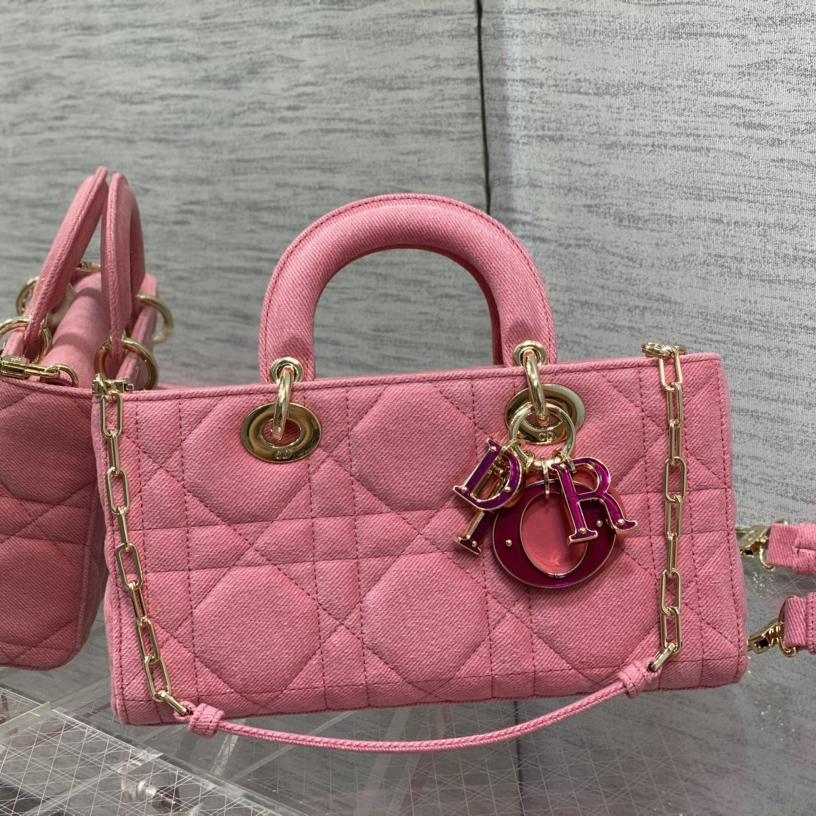 Dior Denim Macrocannage Lady D-Joy Pink(26*6*14cm) - EUR FASHION