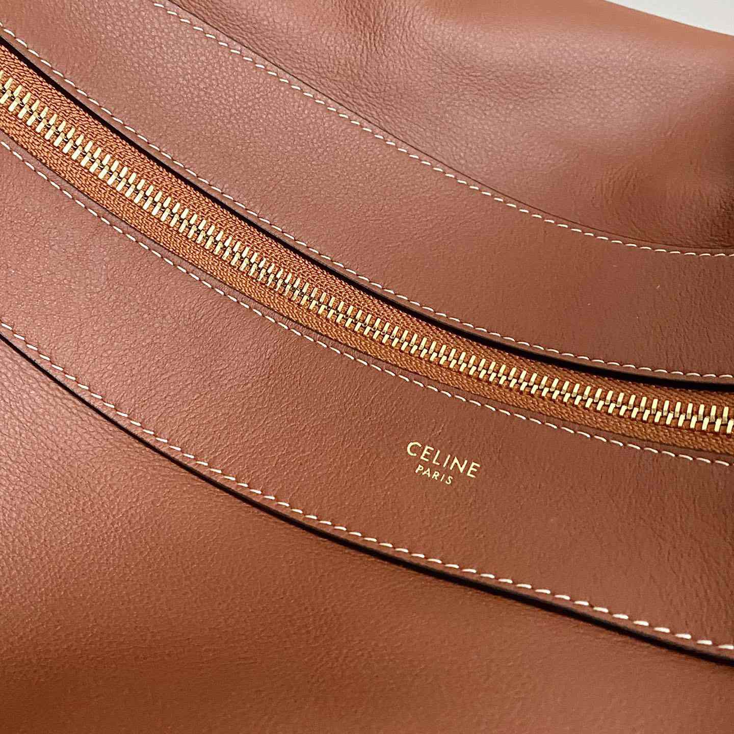 Celine Large Romy In Supple Calfskin Tan - EUR FASHION