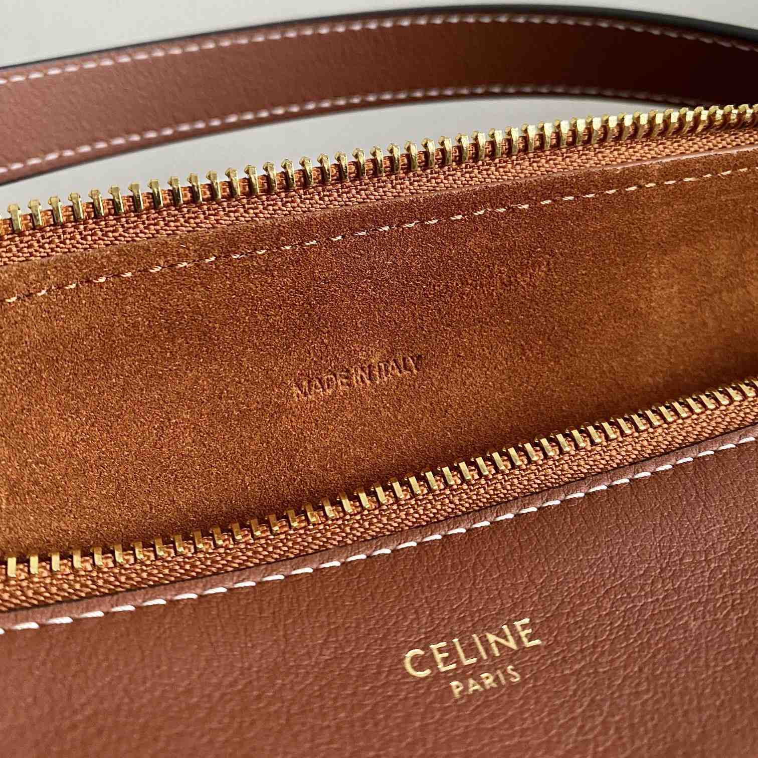 Celine Large Romy In Supple Calfskin Tan - EUR FASHION