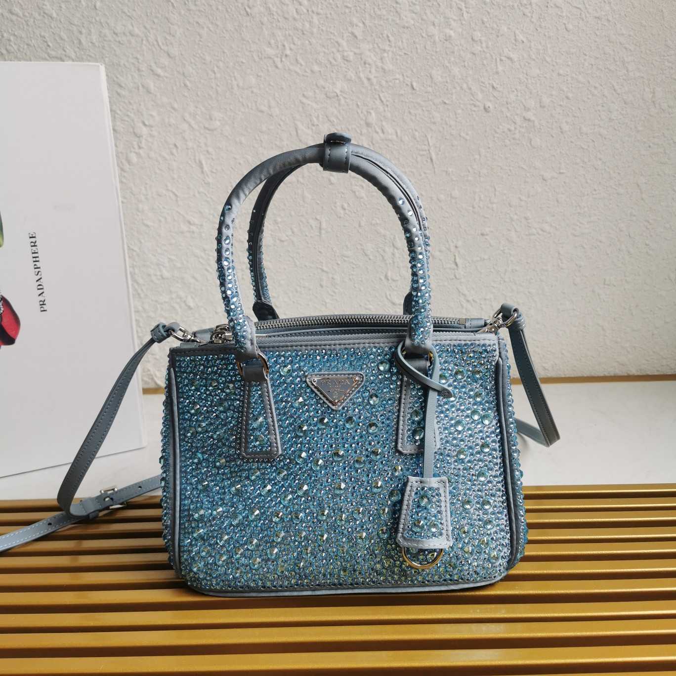 Prada Galleria satin Mini-Bag With Crystals - EUR FASHION