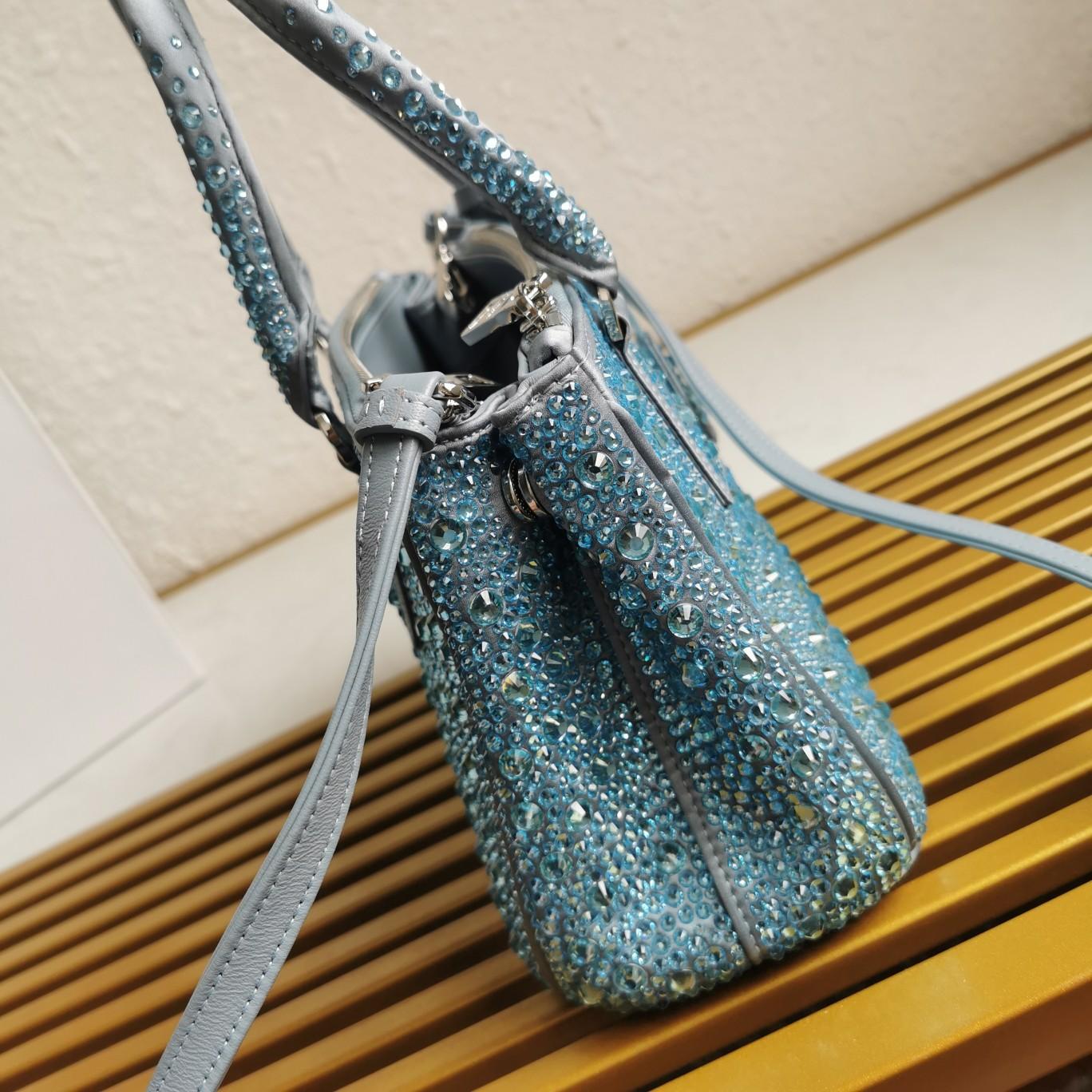 Prada Galleria satin Mini-Bag With Crystals - EUR FASHION