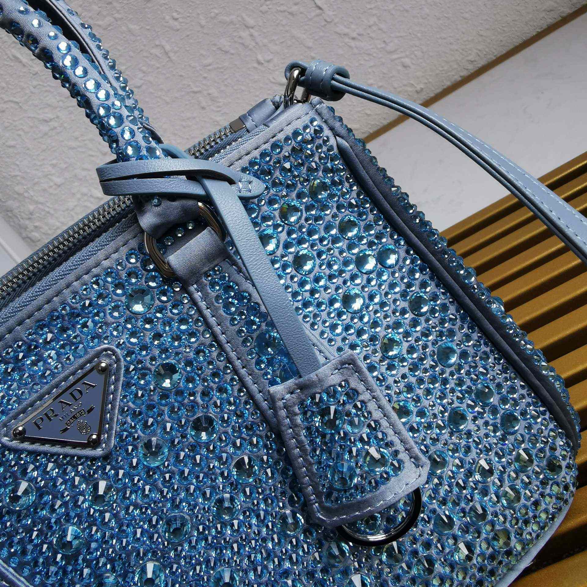 Prada Galleria satin Mini-Bag With Crystals - EUR FASHION