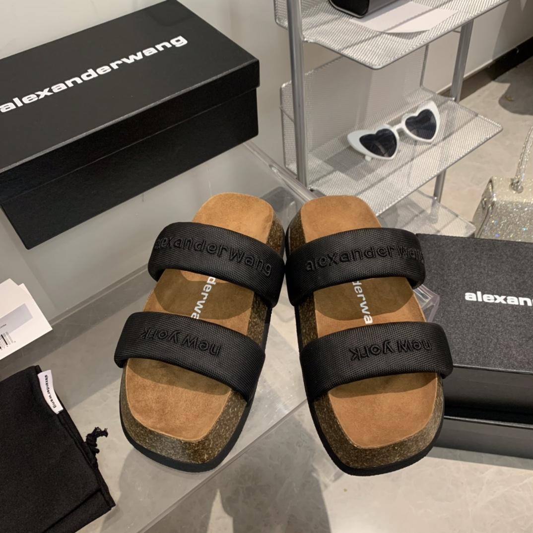 Alexander Wang Ronan Nylon Slide Sandals - EUR FASHION