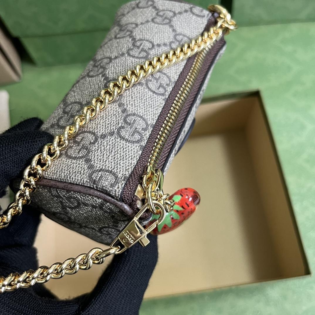 Gucci Coin Purse With Double G Strawberry  - EUR FASHION