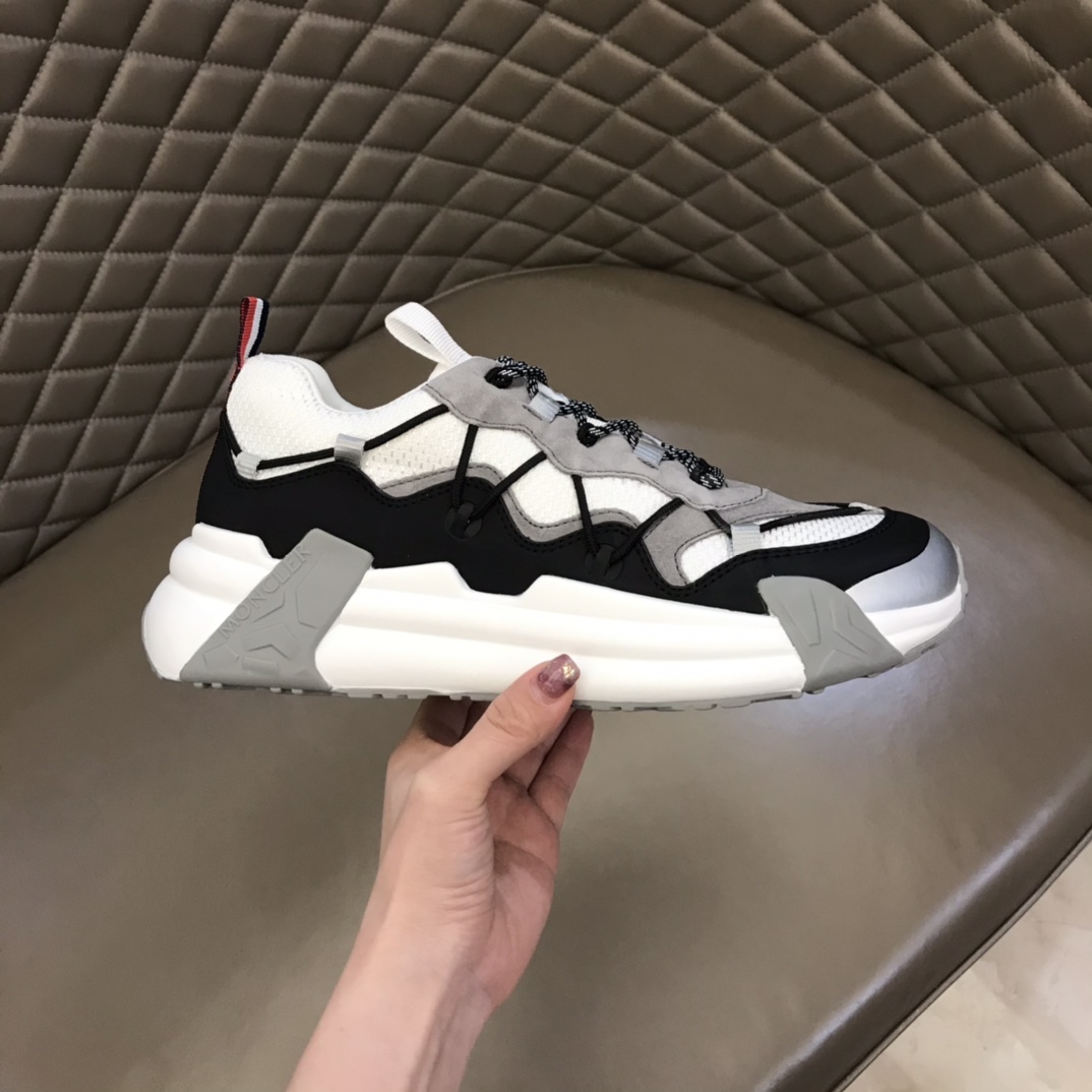 Moncler Grosgrain-loop Lace-Up Sneakers - EUR FASHION