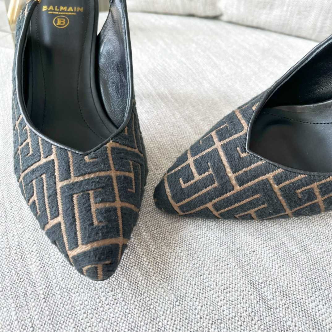 Balmain Monogram-pattern slingback Pumps - EUR FASHION