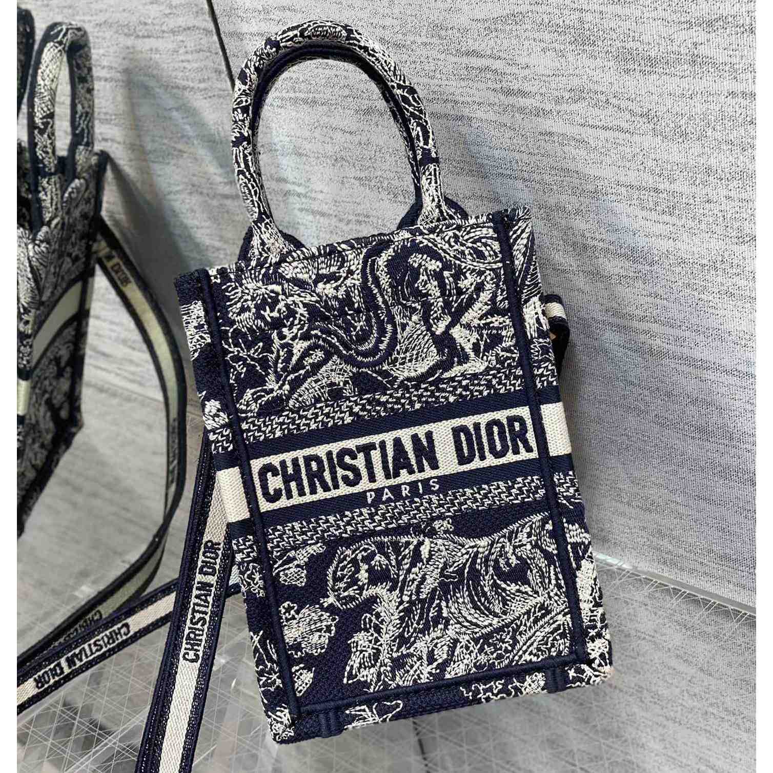 Dior Mini Dior Book Tote Phone Bag - EUR FASHION