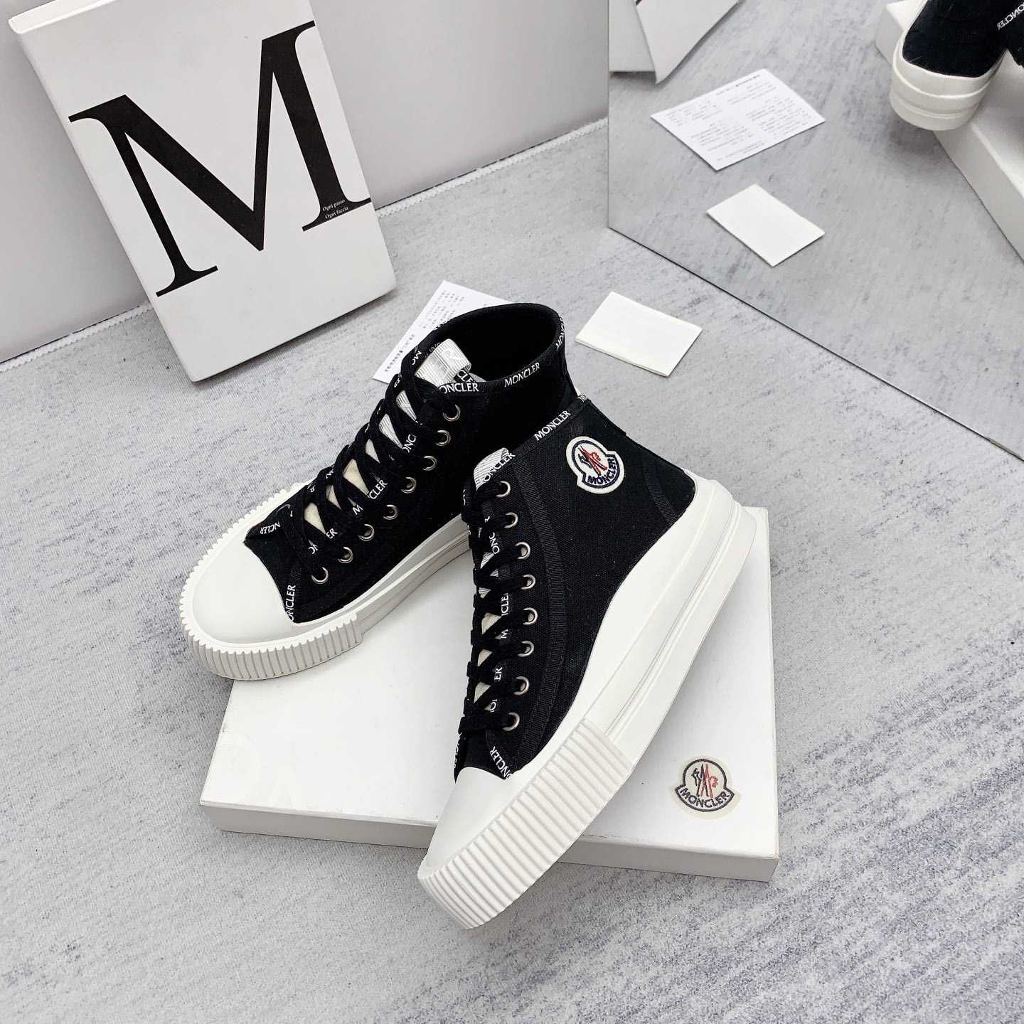 Moncler Black Lissex Sneakers - EUR FASHION