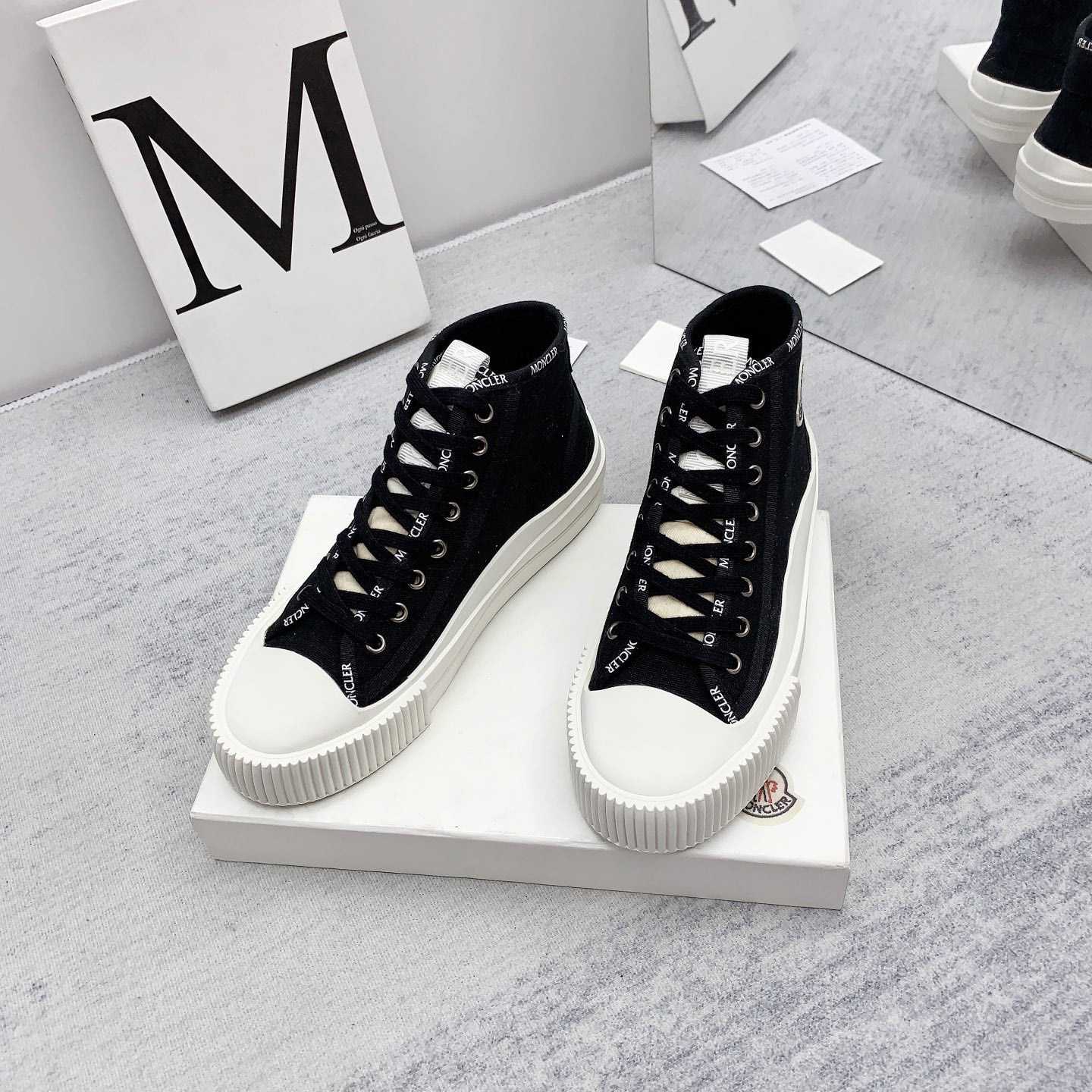 Moncler Black Lissex Sneakers - EUR FASHION