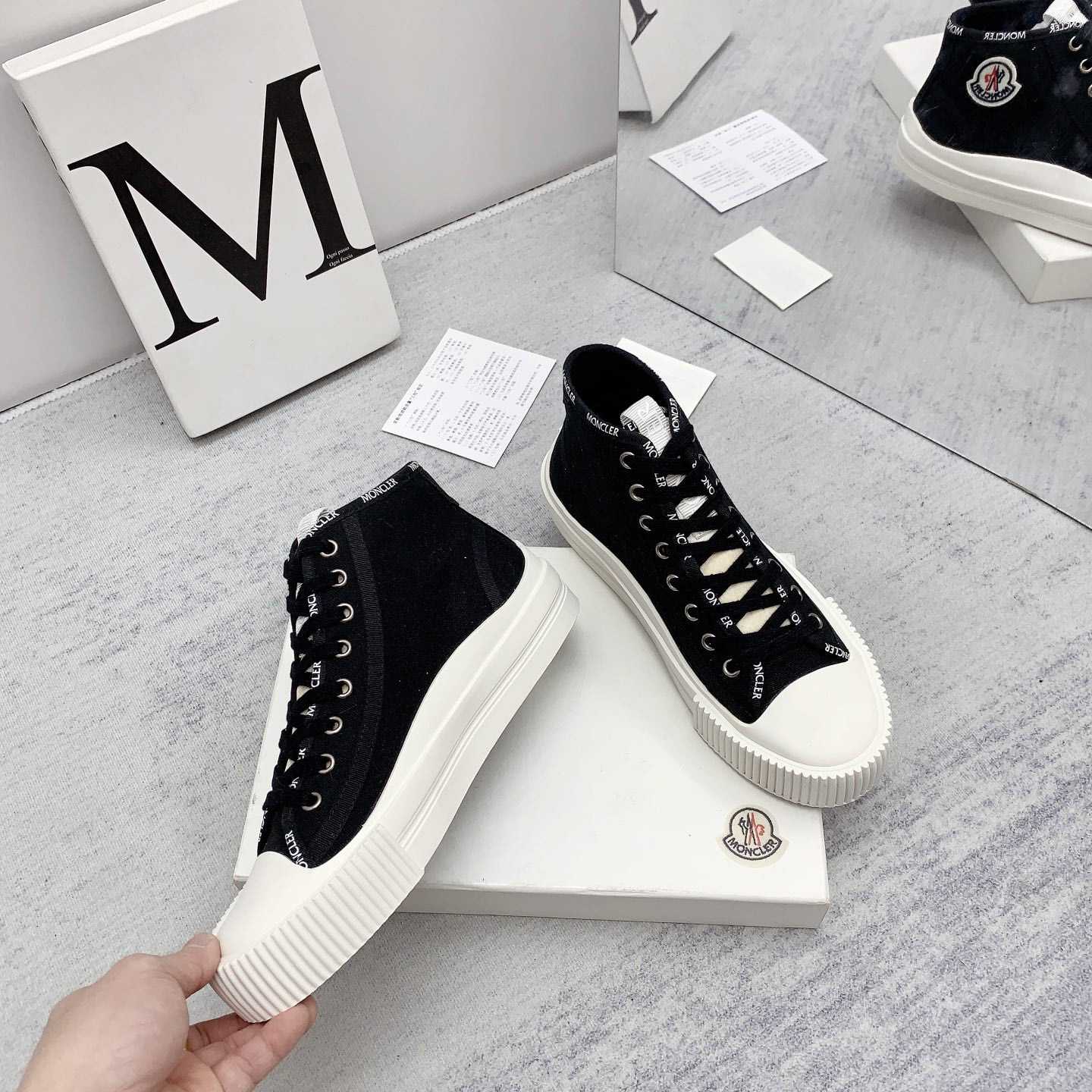 Moncler Black Lissex Sneakers - EUR FASHION