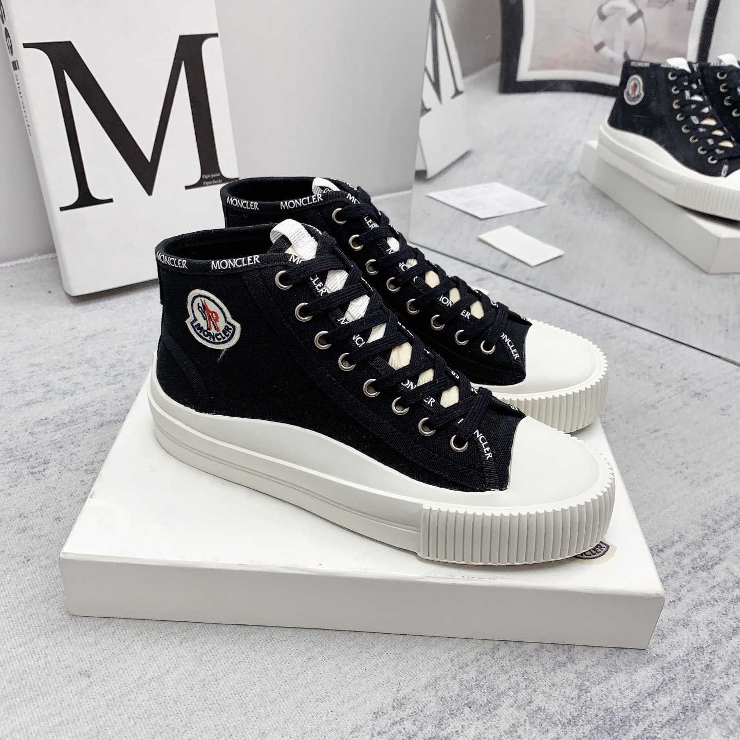 Moncler Black Lissex Sneakers - EUR FASHION