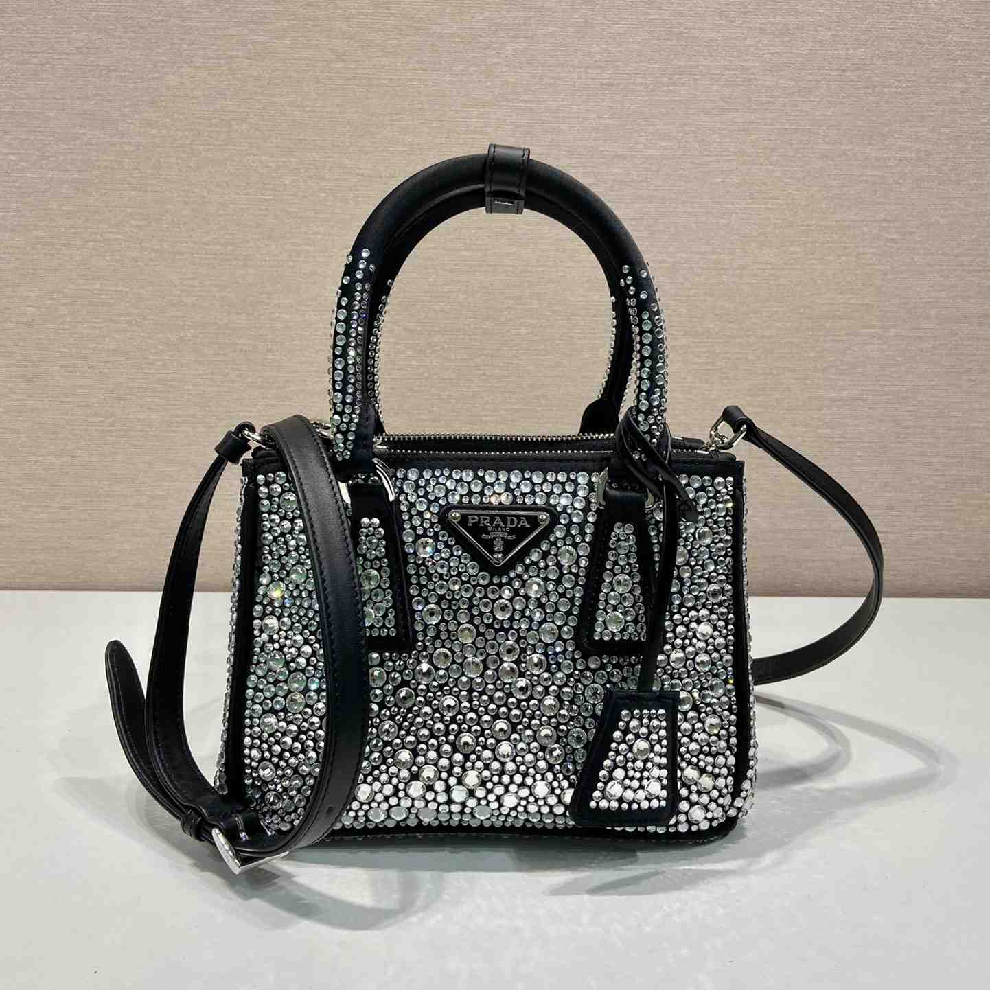 Prada Galleria Satin Mini-bag With Crystals - EUR FASHION