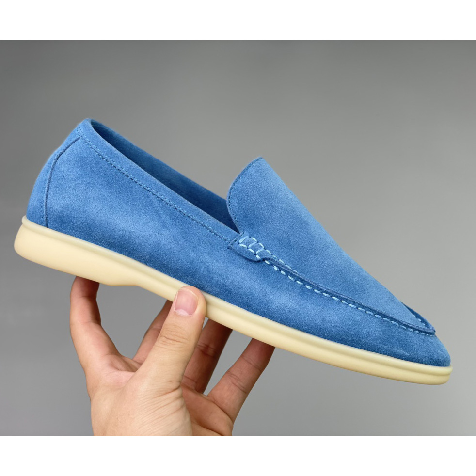 Loro Piana Summer Walk Loafers In Blue - EUR FASHION