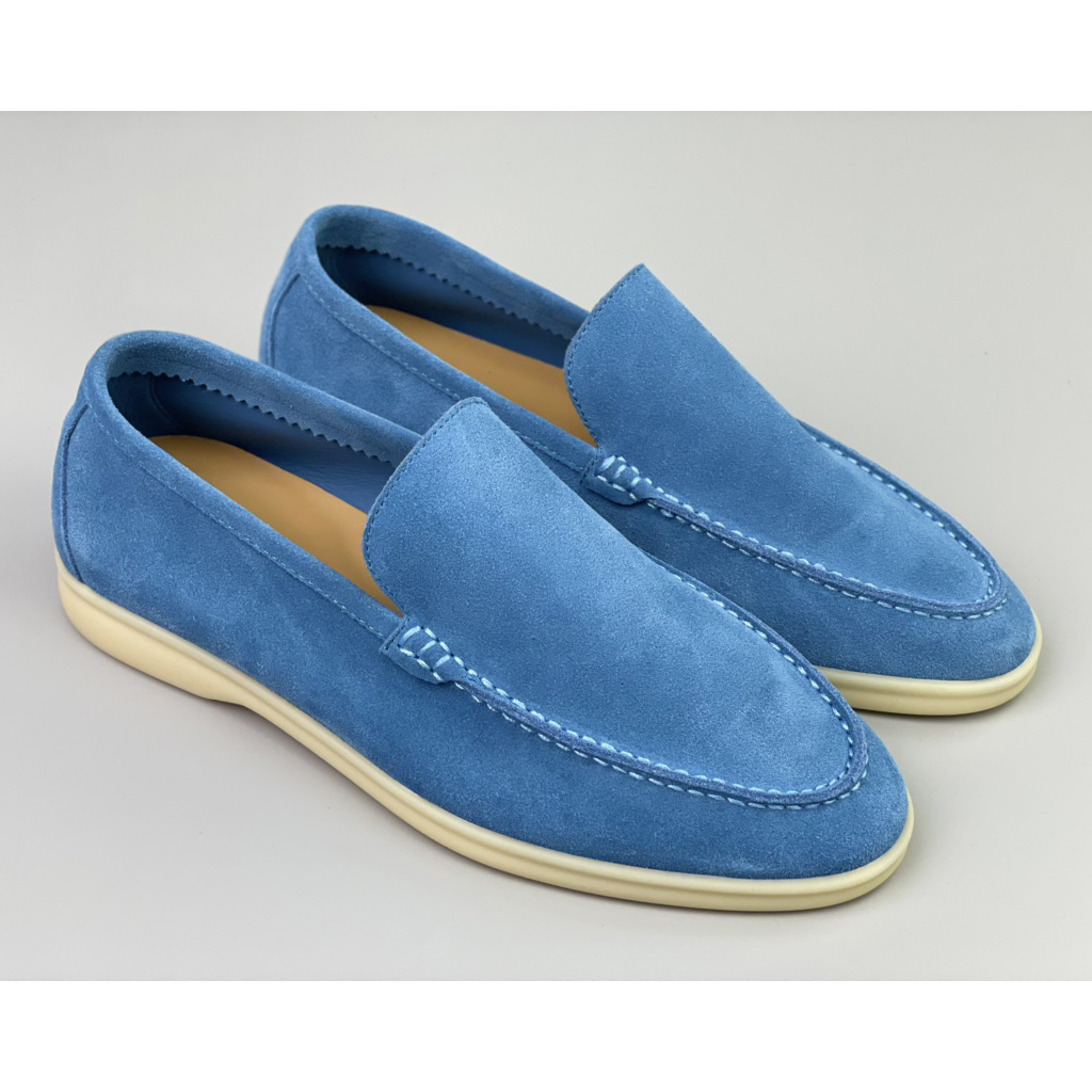 Loro Piana Summer Walk Loafers In Blue - EUR FASHION