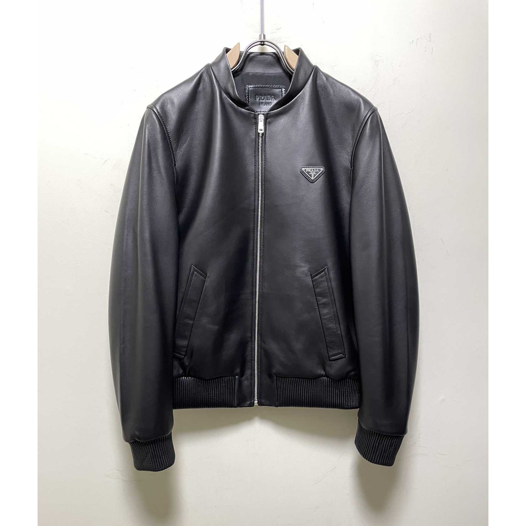 Prada Nappa Leather Bomber Jacket - EUR FASHION