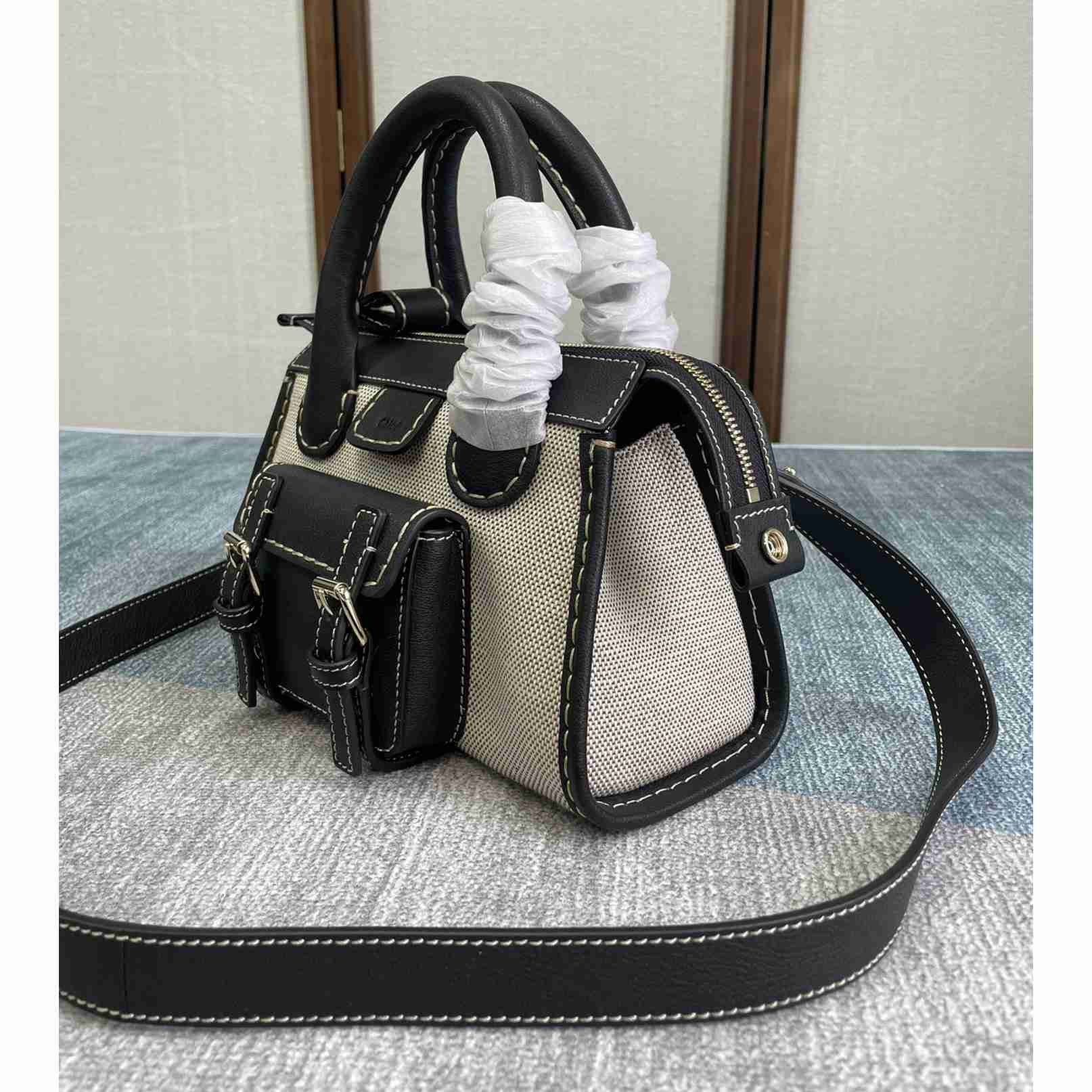 Chloe Edith Beige Black Mini In Shoulder Bags(26.5-16-11cm) - EUR FASHION