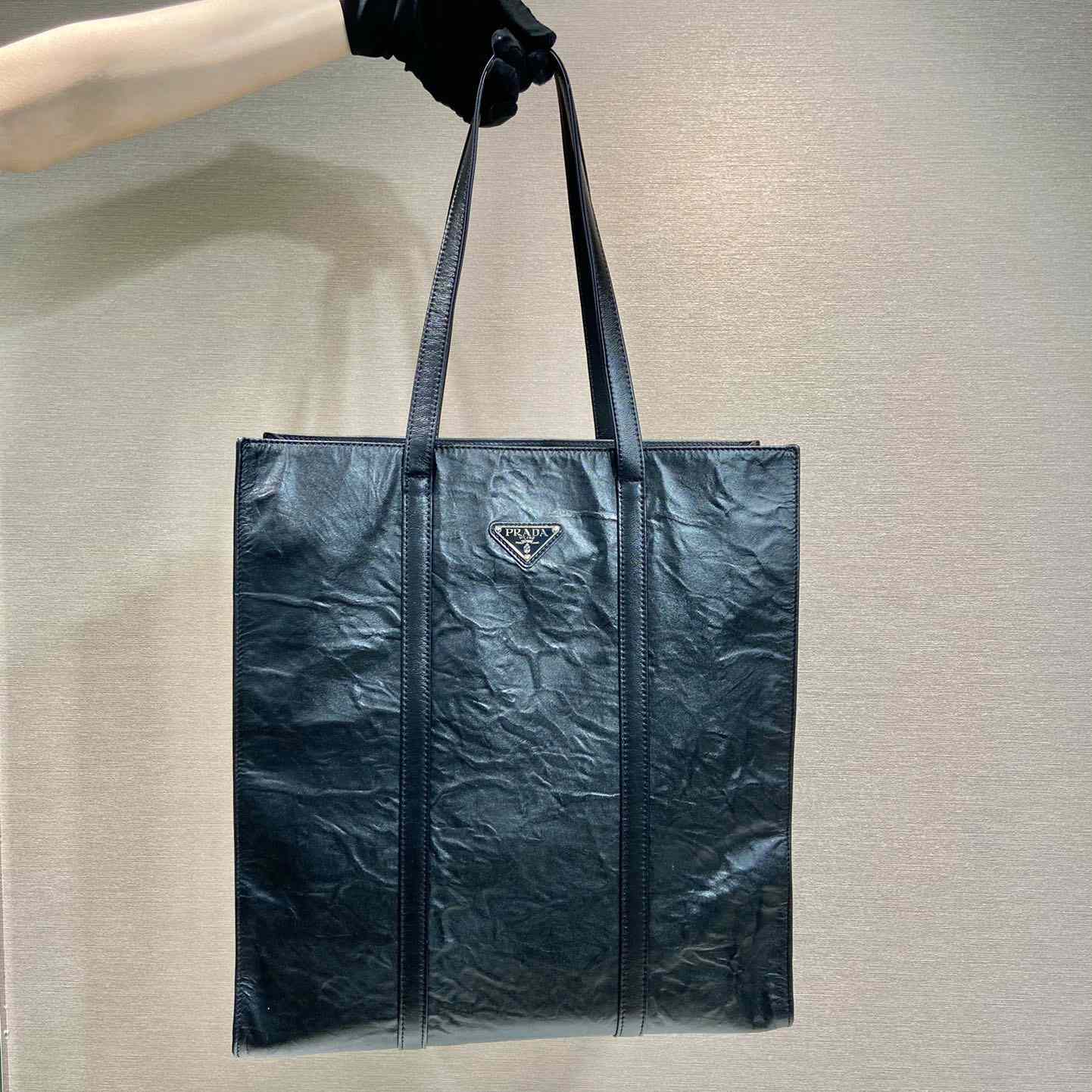 Prada Medium Antiqued Nappa Leather Tote Bag - EUR FASHION