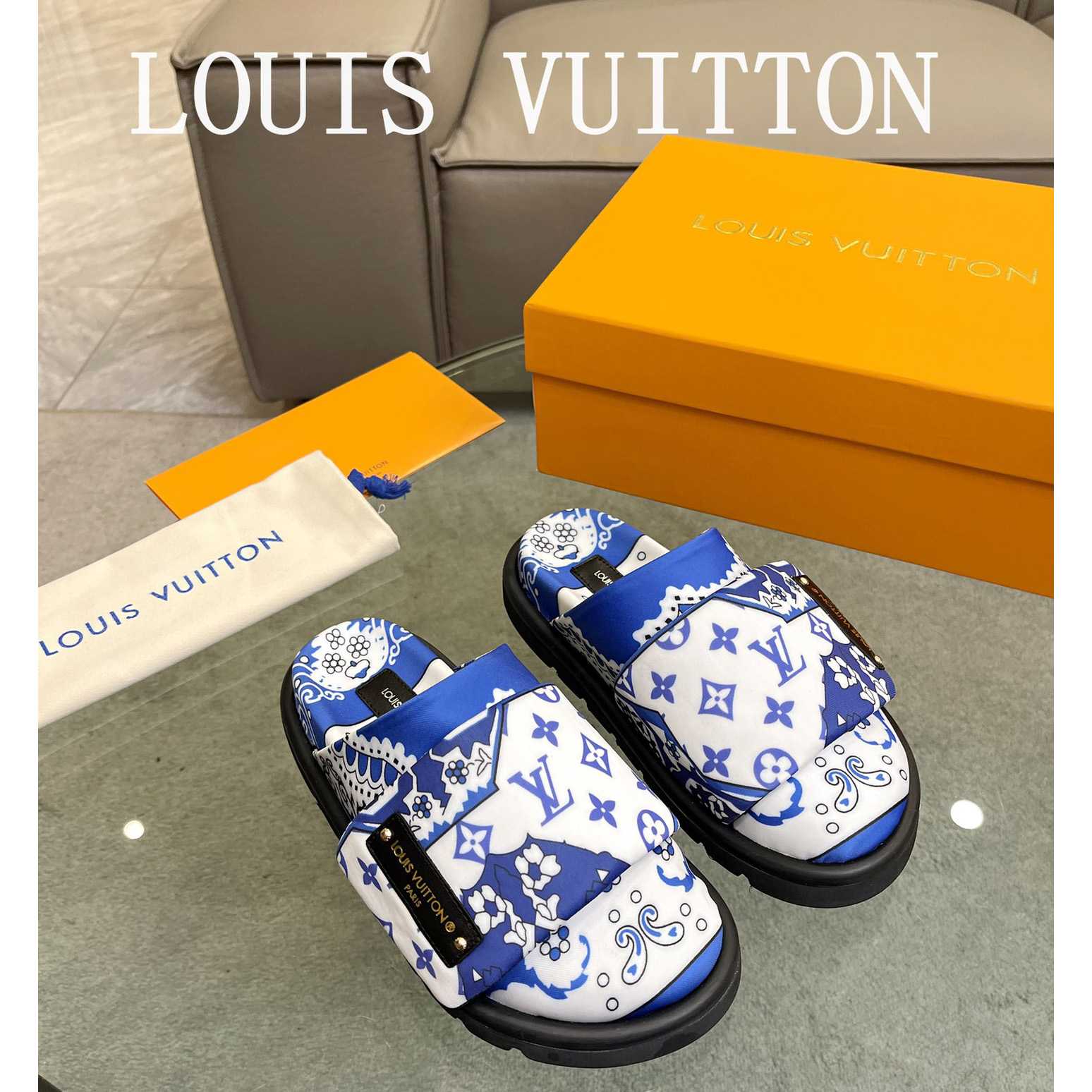 Louis Vuitton Slipper Pillow Flat Comfort Mule        1AAM52 - EUR FASHION