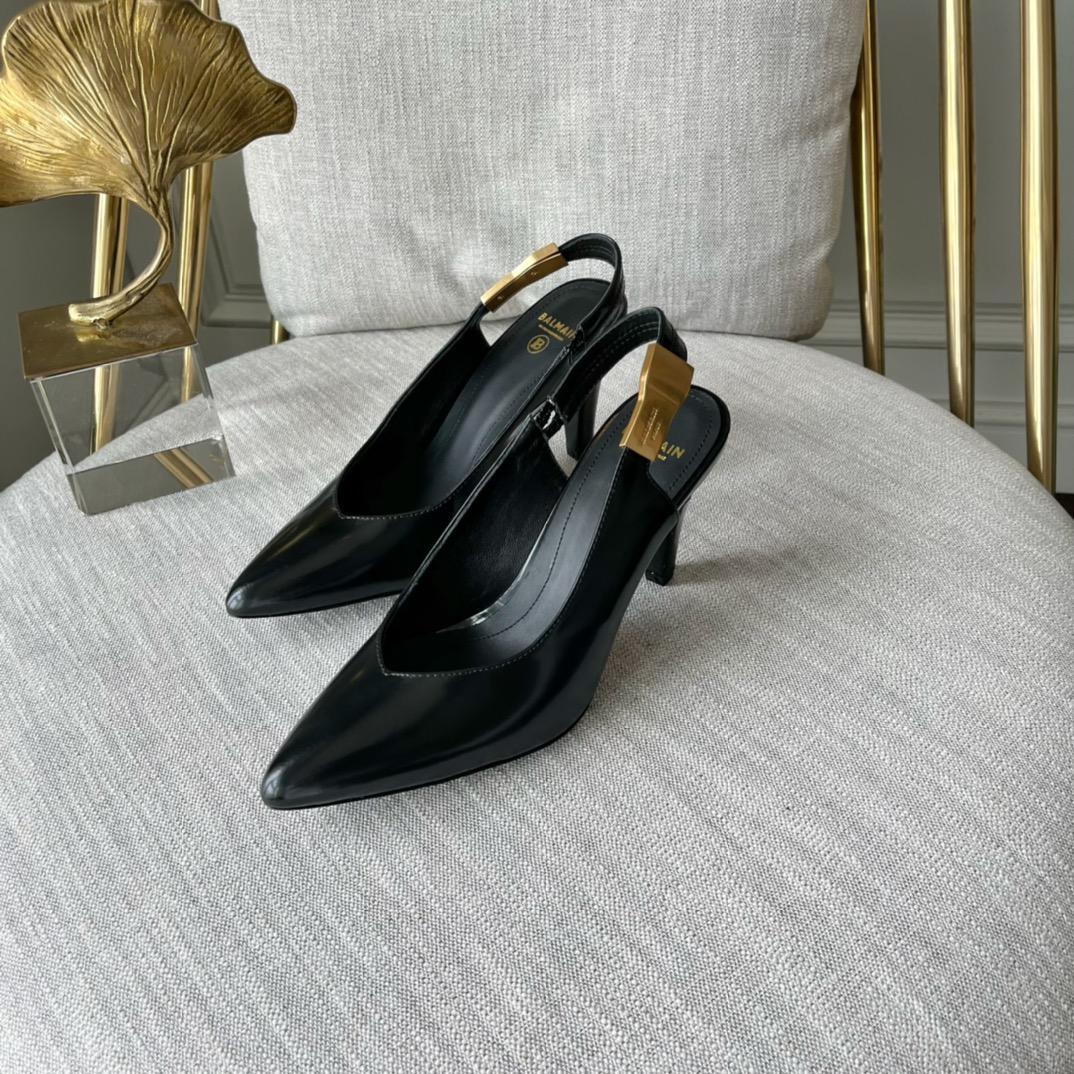 Balmain Tara Leather Pumps - EUR FASHION