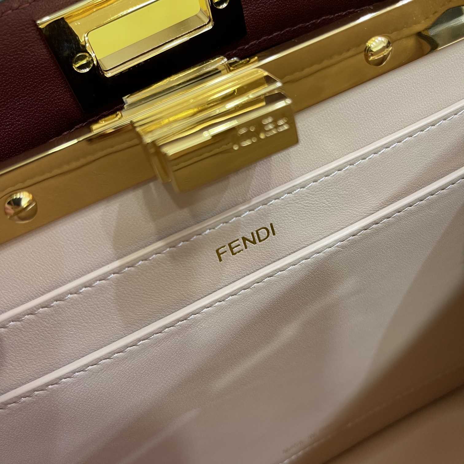 Fendi Peekaboo Iseeu Small Beige Leather Bag - EUR FASHION