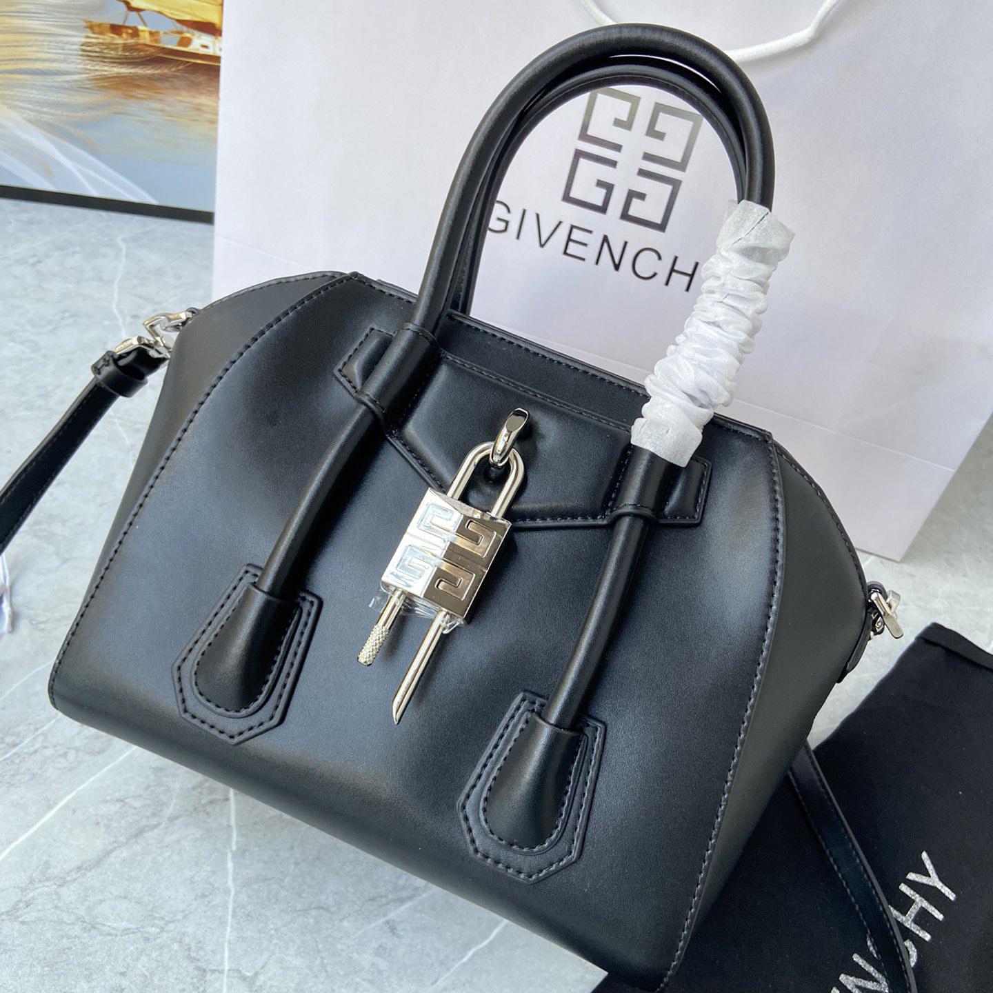 Givenchy Mini Antigona Lock Bag In Box Leather (23*27*13cm) - EUR FASHION