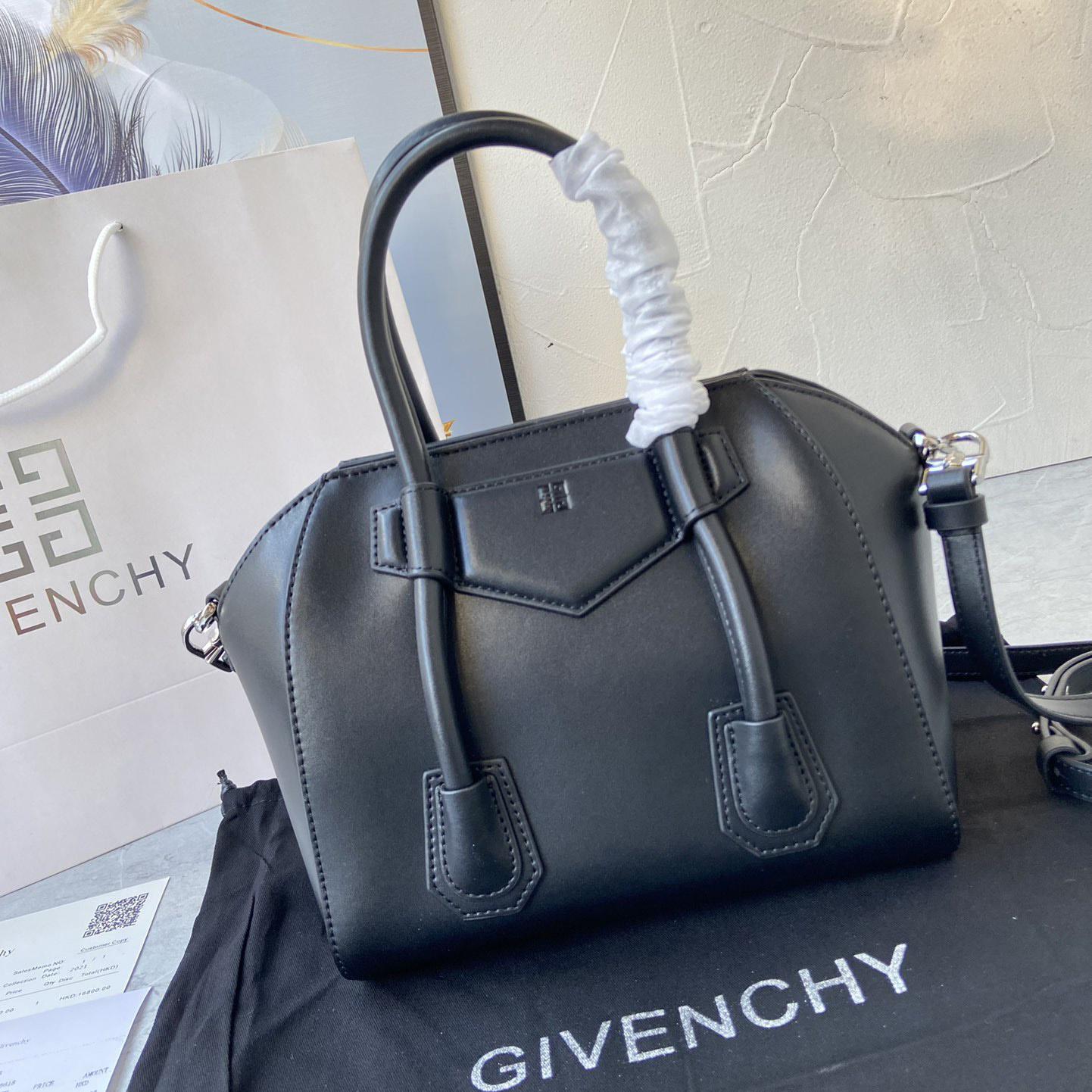 Givenchy Mini Antigona Lock Bag In Box Leather (23*27*13cm) - EUR FASHION