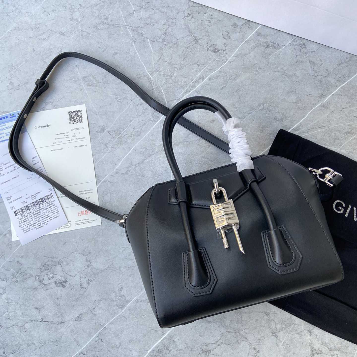 Givenchy Mini Antigona Lock Bag In Box Leather (23*27*13cm) - EUR FASHION