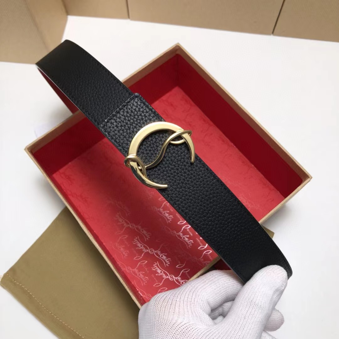 Christian Louboutin Logo Leather Belt  - EUR FASHION