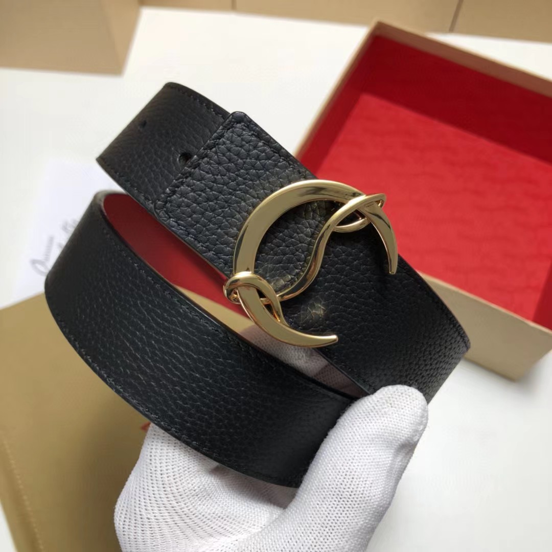 Christian Louboutin Logo Leather Belt  - EUR FASHION