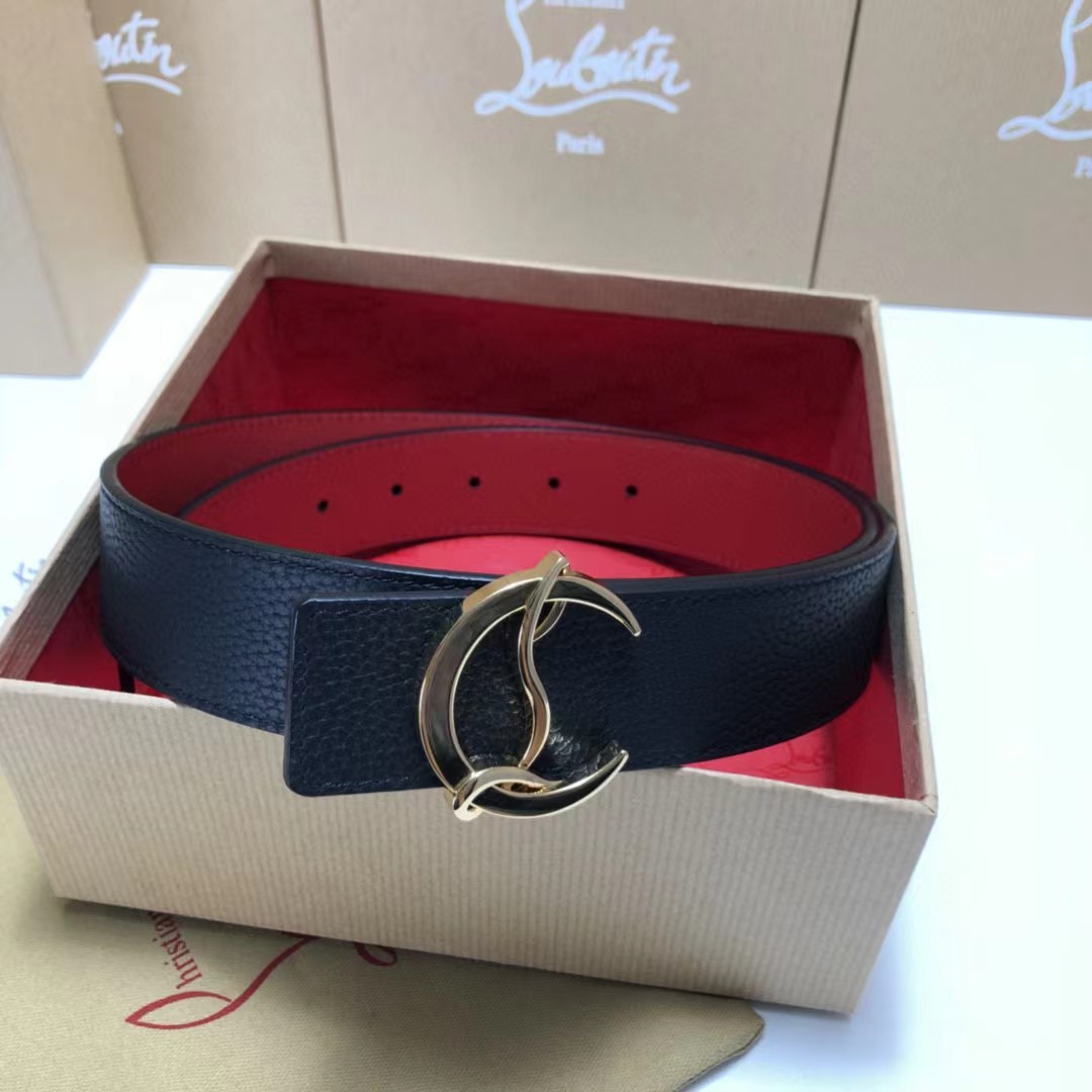 Christian Louboutin Logo Leather Belt  - EUR FASHION