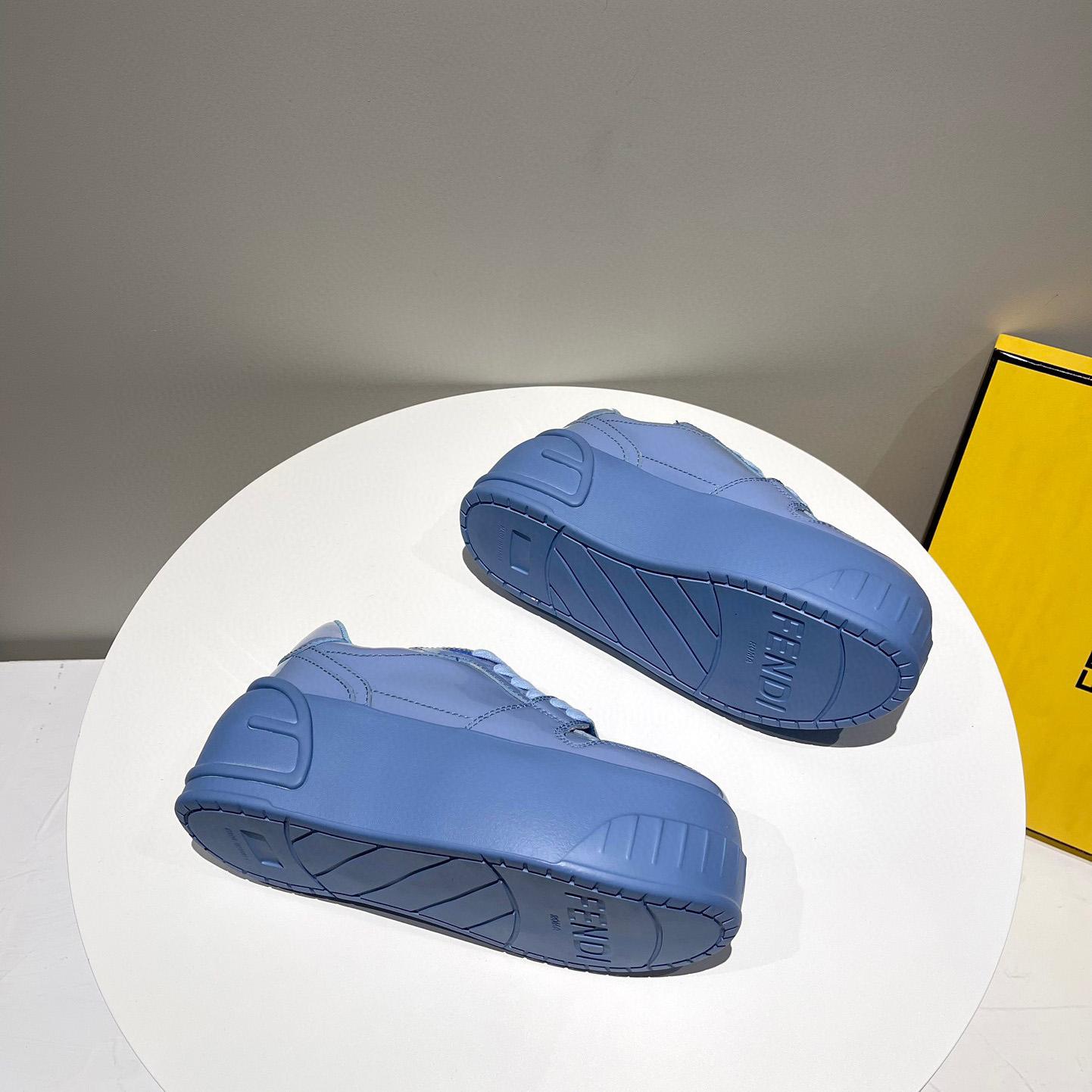 Fendi Fashion Show Blue Leather Low-Tops Sneaker  - EUR FASHION