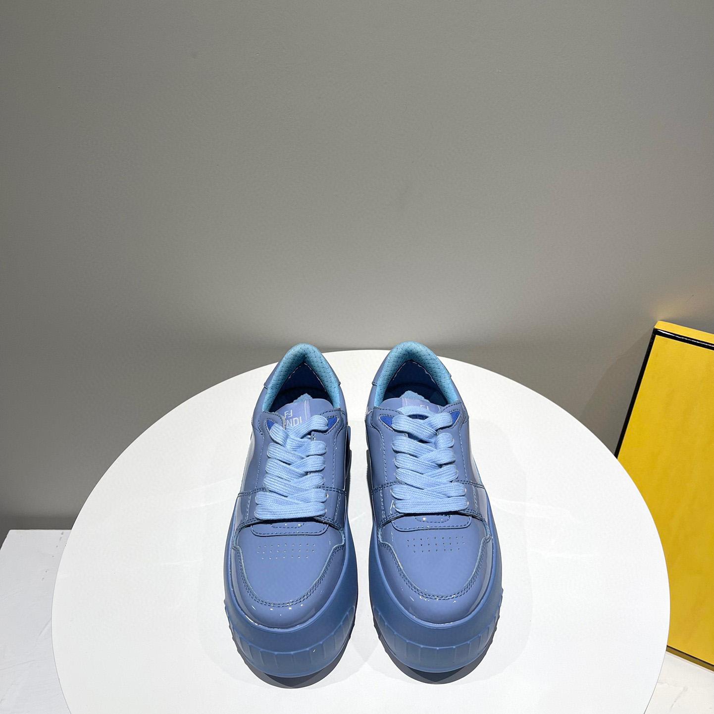 Fendi Fashion Show Blue Leather Low-Tops Sneaker  - EUR FASHION