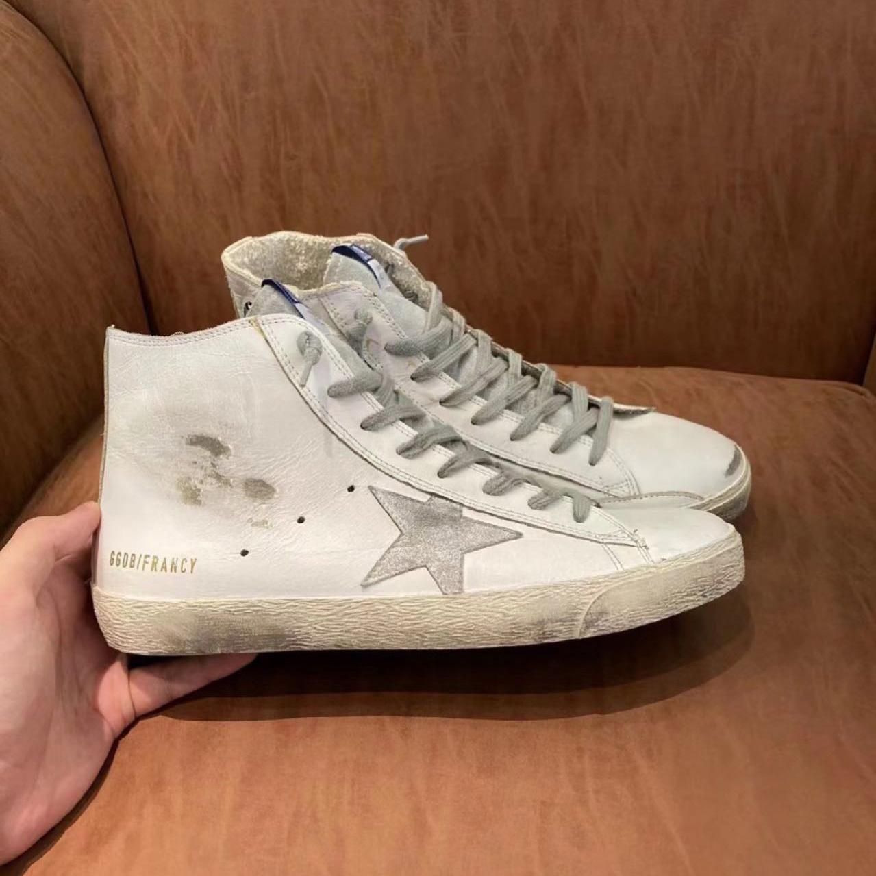 Golden Goose Francy Sneakers In Leather With Suede Star - EUR FASHION