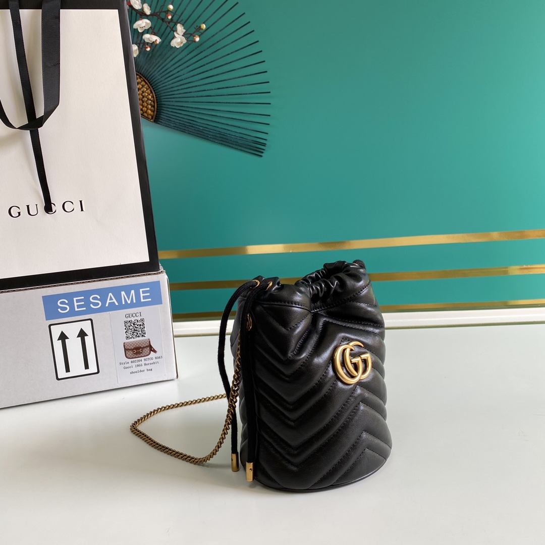 Gucci GG Marmont Mini Bucket Bag(19-17cm) - EUR FASHION