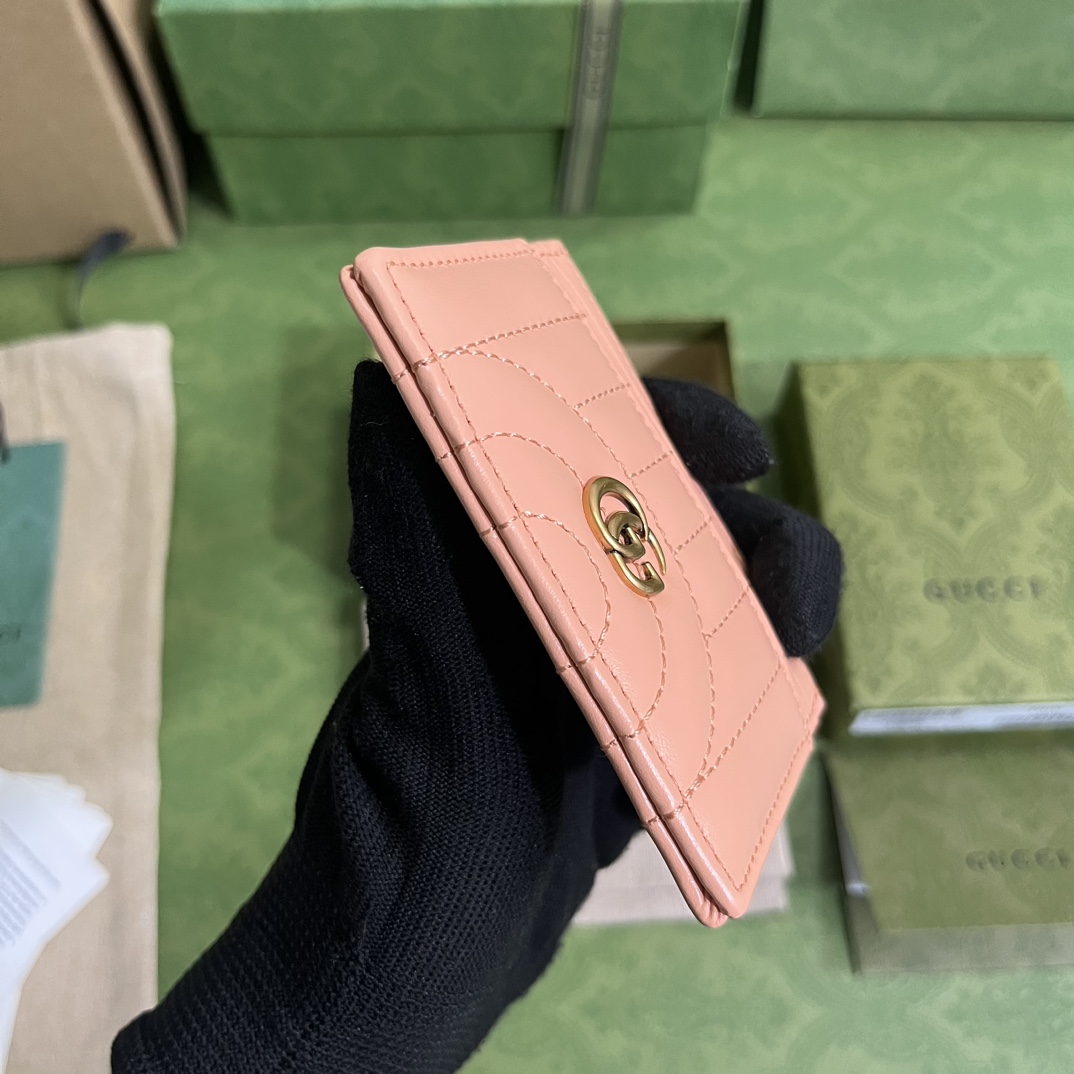 Gucci GG Marmont Matelassé Card Case(10-7cm) - EUR FASHION