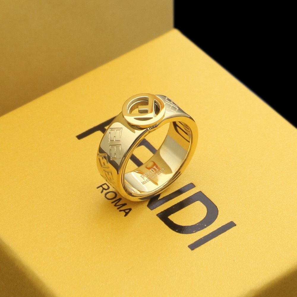 Fendi Initial Brass Ring - EUR FASHION