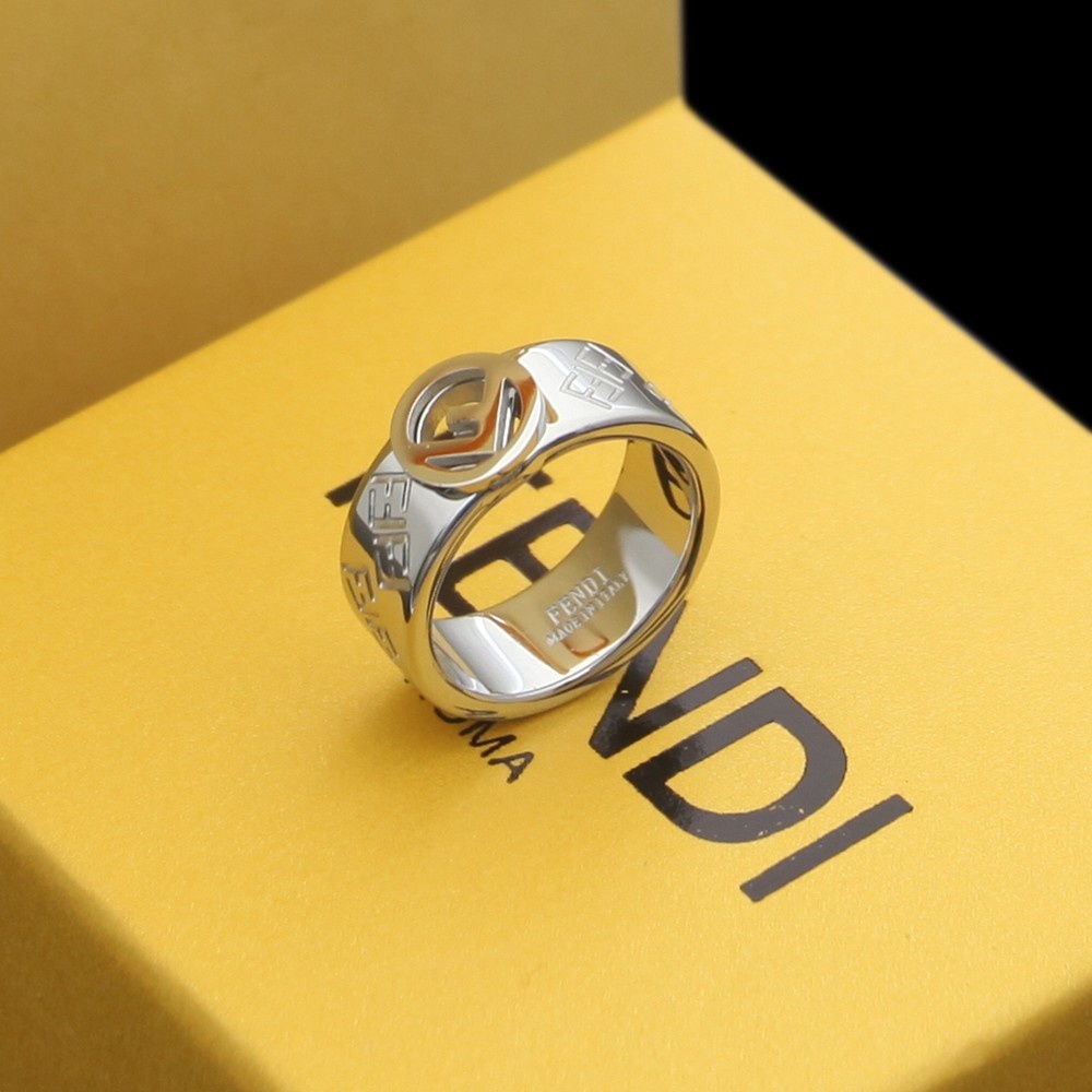 Fendi Initial Brass Ring - EUR FASHION