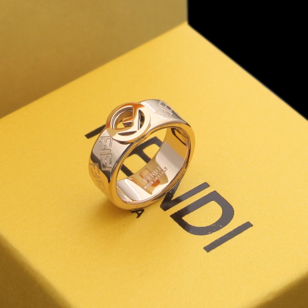 Fendi Initial Brass Ring - EUR FASHION