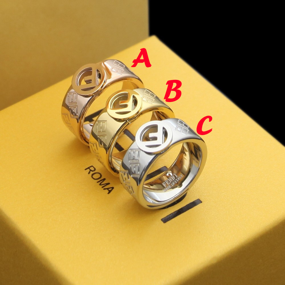 Fendi Initial Brass Ring - EUR FASHION