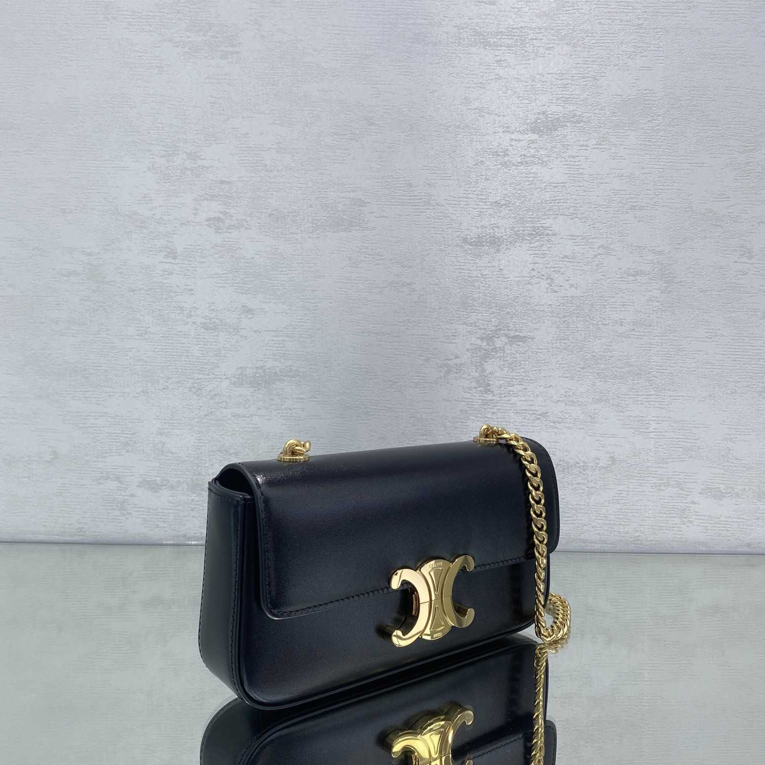 Celine Chain Box Triomphe Bag In Shiny Calfskin - EUR FASHION