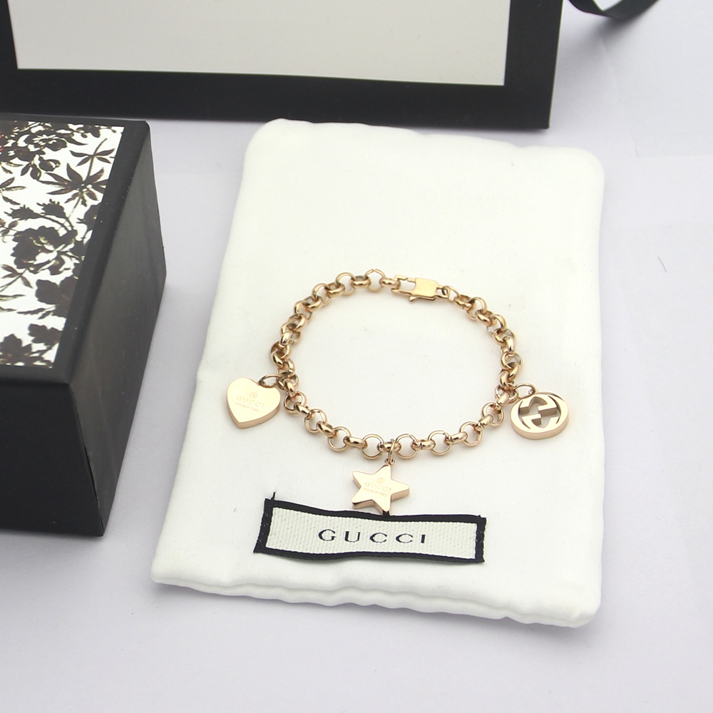 Gucci Sliver Bracelet With Gucci Charms - EUR FASHION